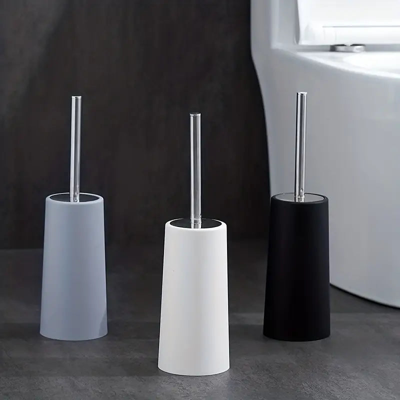 Escova Sanitária com Suporte – Cabo Longo, Plástico Destacável e Cerdas Flexíveis para Limpeza de Vasos