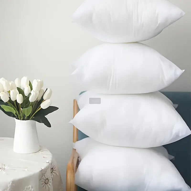 Conjunto de 4 Almofadas Decorativas Luxuosas e Macias - Padrão Geométrico Clássico, Enchimento 100% Poliéster
