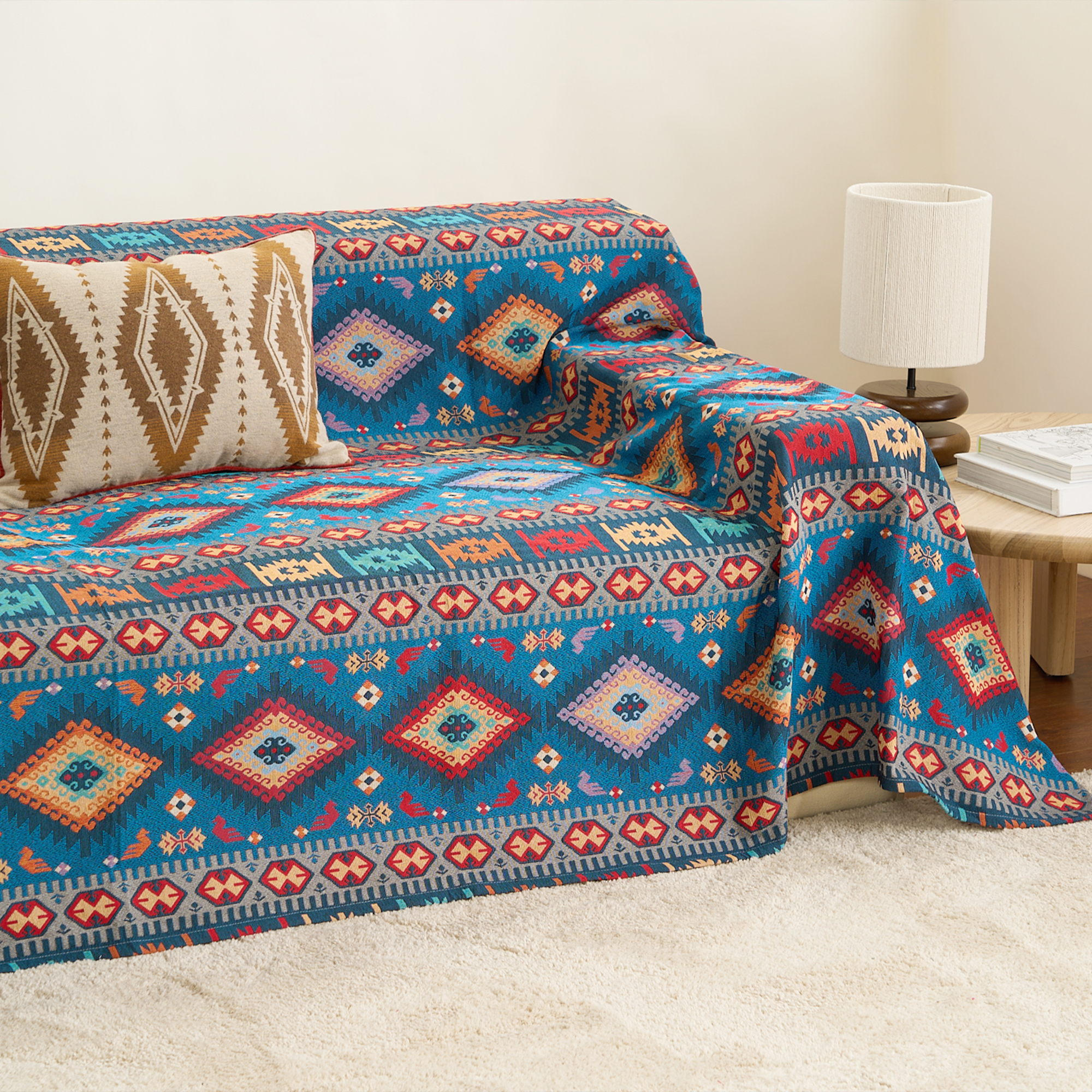Capa de sofá Azure Boho Chic - venda final