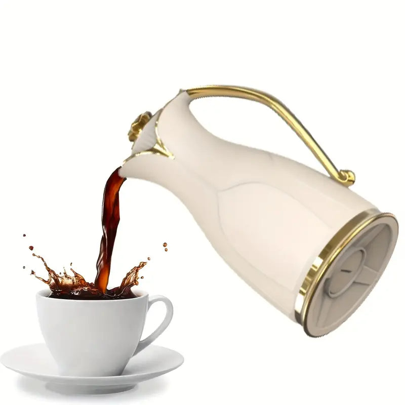 Kit com 2 Garrafas Térmicas de Parede Dupla – Plásticas, Sem Fio e Sem Bateria, Ideal para Café, Chá e Água Quente