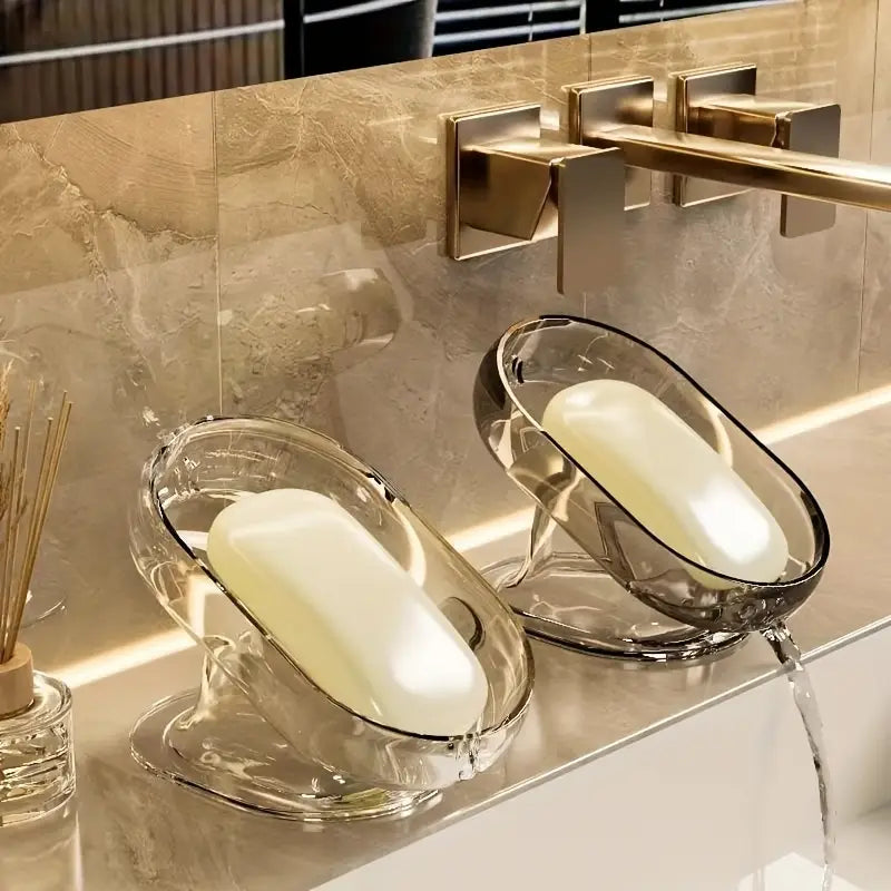 Porta-Sabonete Oval de Plástico – Leve, Resistente e Elegante para Quarto, Banheiro, Chuveiro e Banheira