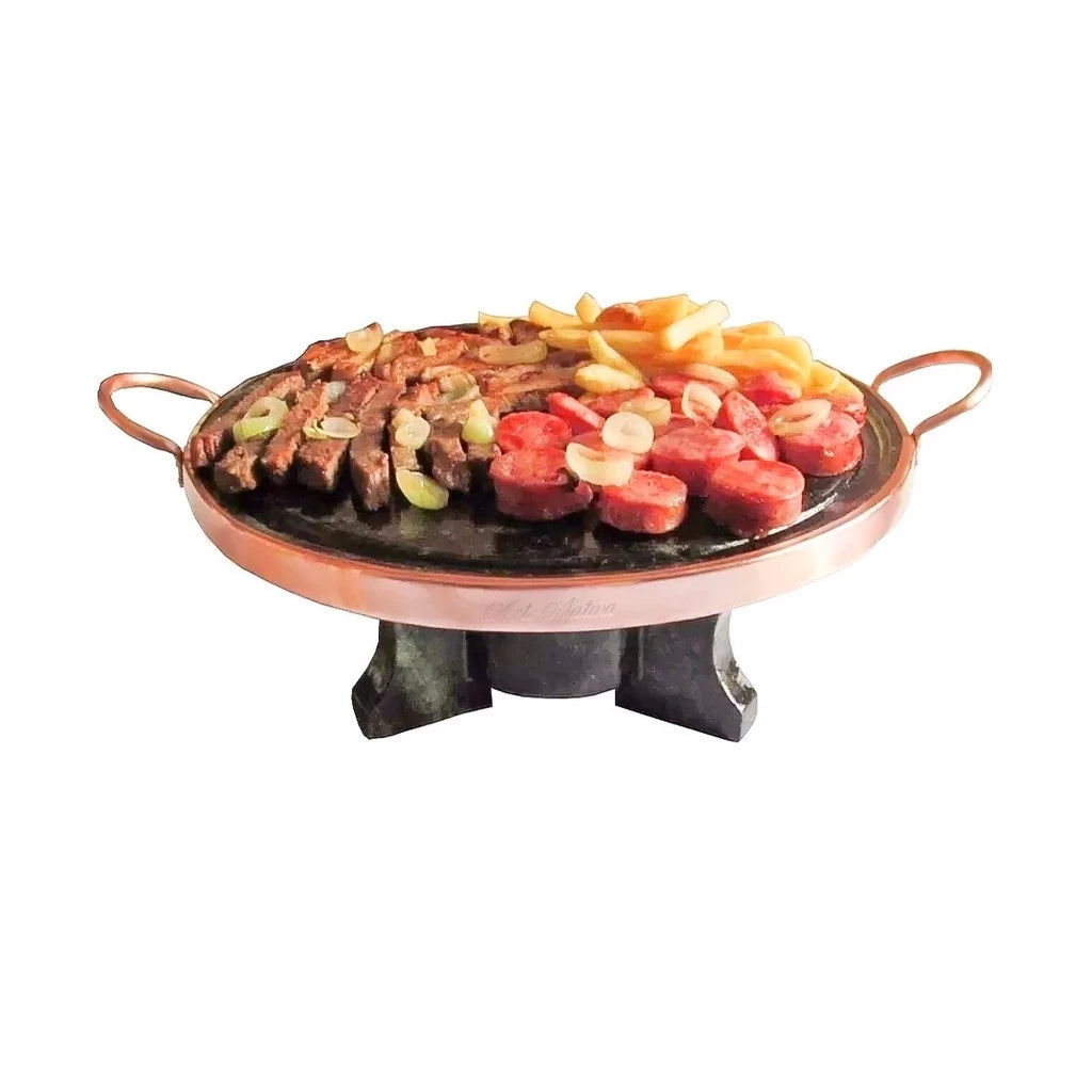 Kit Fondue Elegance — Completo com 1 Pedra + 2 Panelas, 6 Garfinhos e 5 Tigelas
