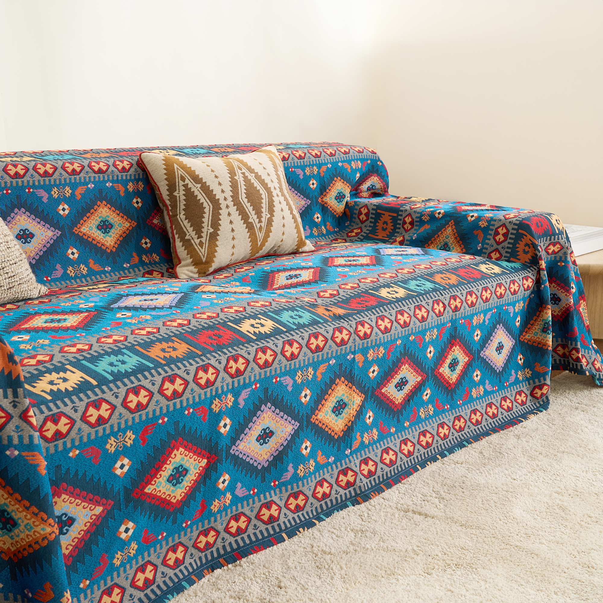 Capa de sofá Azure Boho Chic - venda final