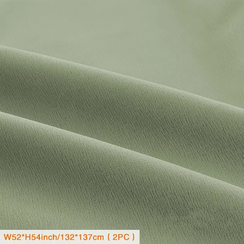 Conjunto com 2 Cortinas Opacas para Quarto – Tecido Espessado com Textura de Linho Artificial, Redução de Ruído e Bloqueio Total de Luz