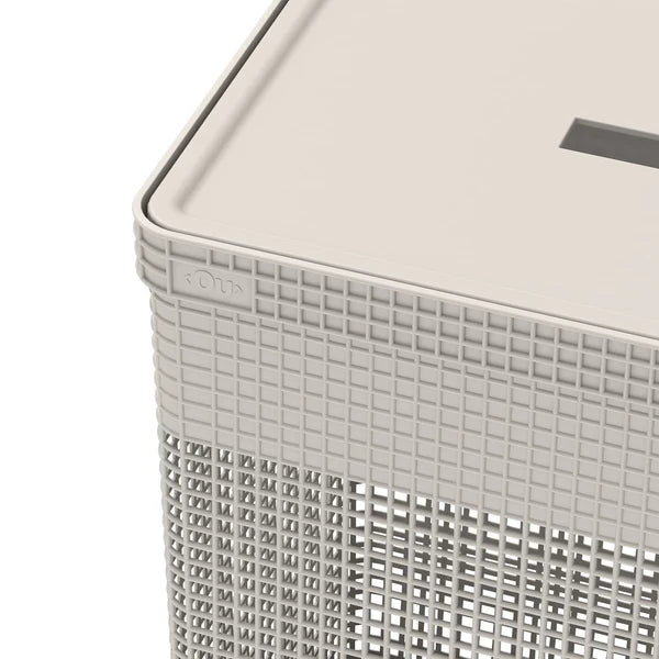 Cesto de roupas de 49L com tampa Linha Oasi
