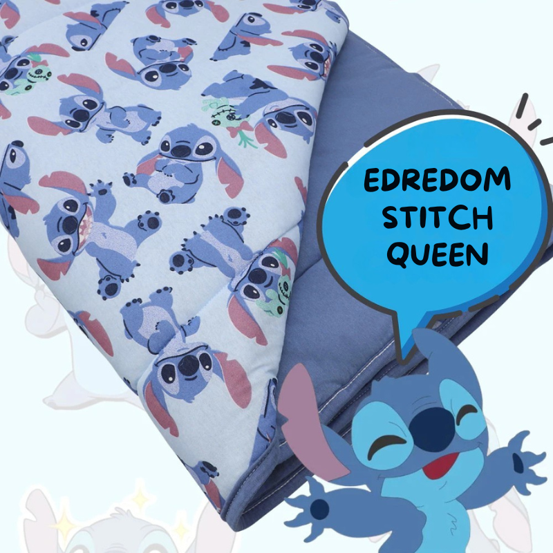 Edredom Infantil Lilo & Stitch Dupla Face | Super Macio e Grosso | Solteiro ou Casal | Personagem Oficial Disney