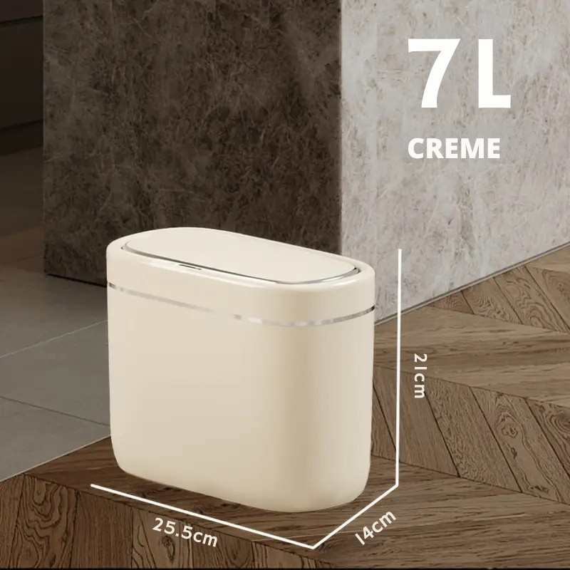Lixeira Inteligente com Sensor de Indução – Compacta para Mesa, Escritório, Cozinha e Banheiro