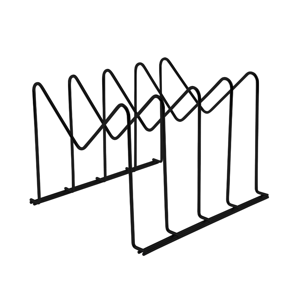Organizador Para Formas, Tampas e Travessas Preto Fosco Linha Black