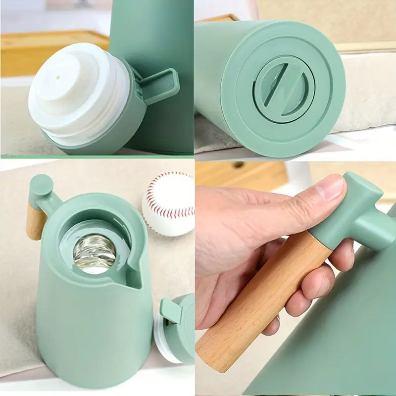 Garrafa Térmica 1L com Isolamento a Vácuo – Parede Dupla, Portátil, Antivazamento, Ideal para Café, Chá e Bebidas Quentes