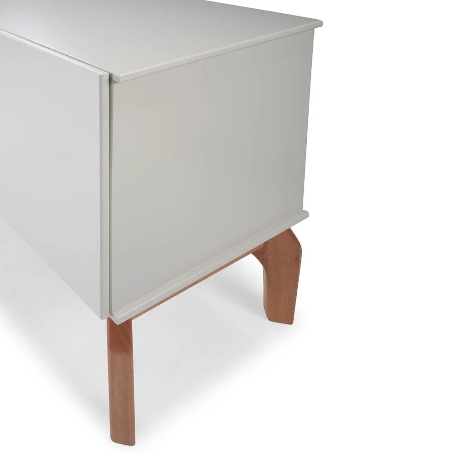 Buffet Oasi Pés em Madeira Maciça de Eucalipto com estrutura em MDF cor Laca Branco