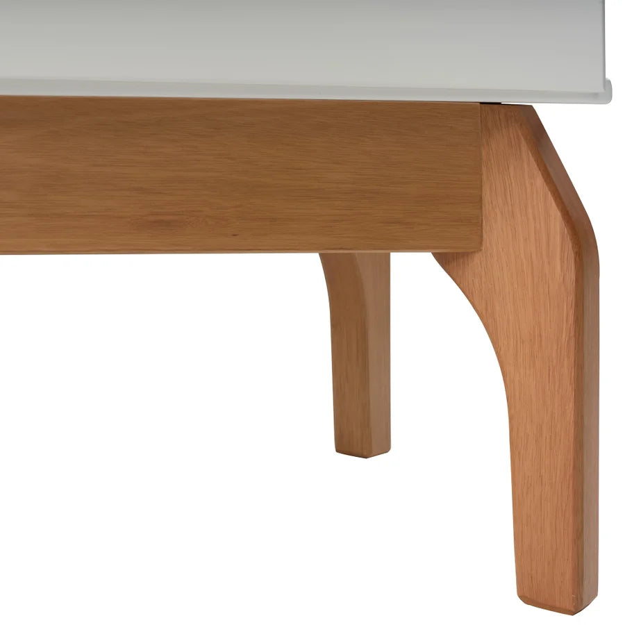 Buffet Oasi Pés em Madeira Maciça de Eucalipto com estrutura em MDF cor Laca Branco
