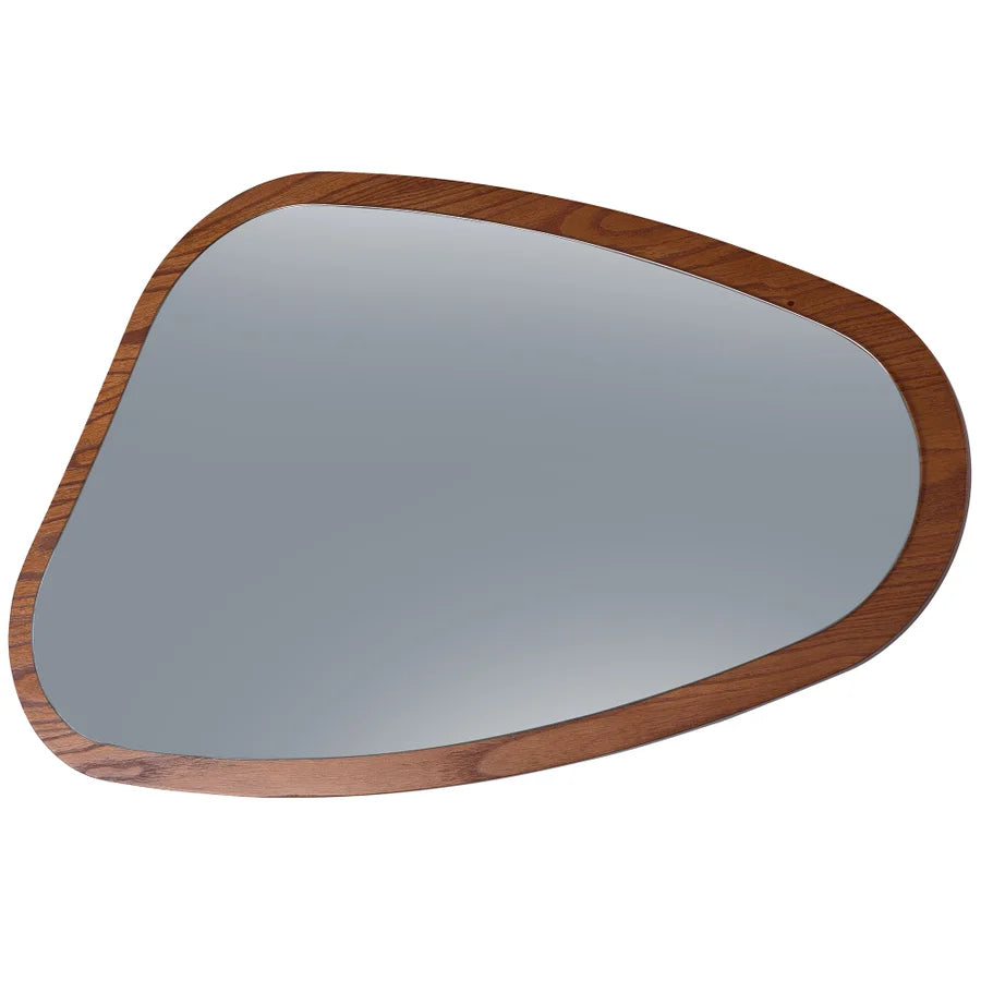 Kit Espelho Orgânico com Moldura Miami com 3 Peças cor Carvalho em MDF Laminado Natural Cinamomo 3614CA