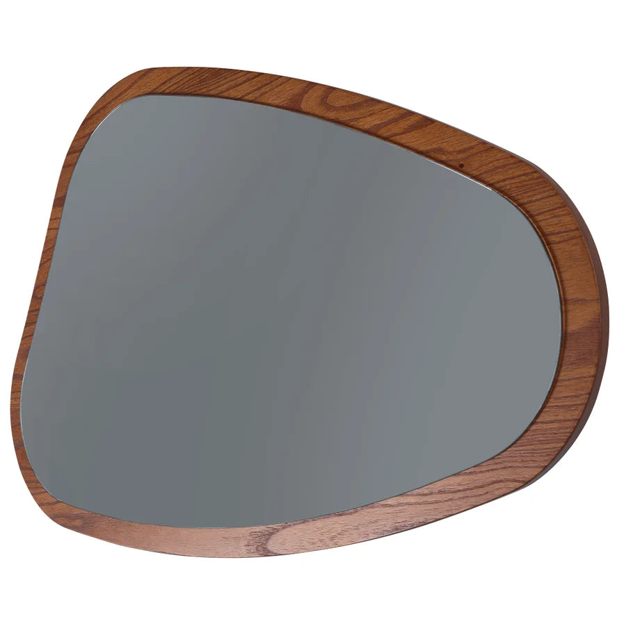 Kit Espelho Orgânico com Moldura Miami com 3 Peças cor Carvalho em MDF Laminado Natural Cinamomo 3614CA