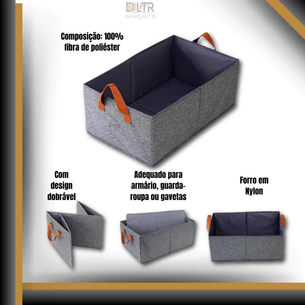 Kit 4 Caixas Organizadoras de Alta Resistência – Para Guarda-Roupas e Organização Multiuso      Write Review