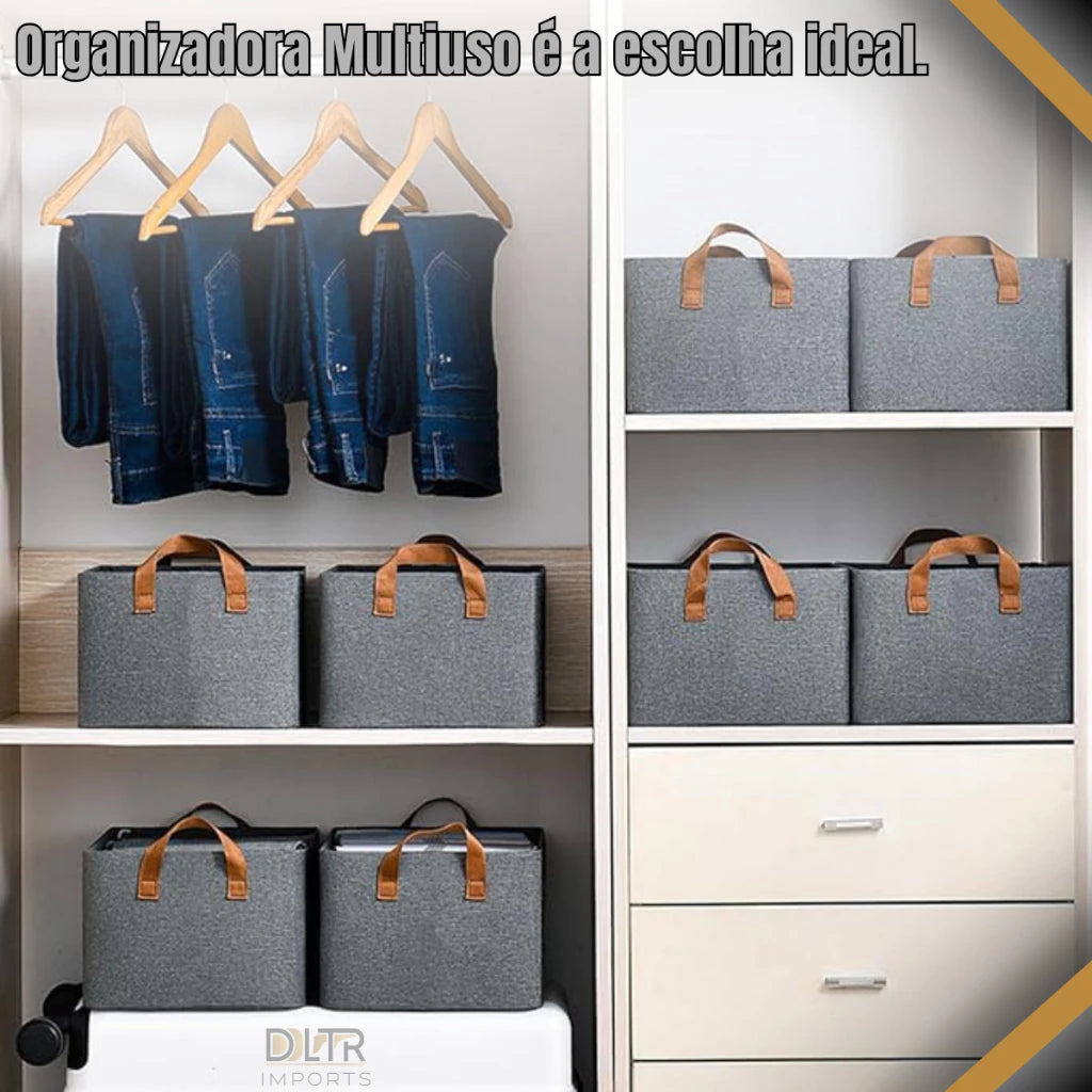 Kit 4 Caixas Organizadoras de Alta Resistência – Para Guarda-Roupas e Organização Multiuso      Write Review