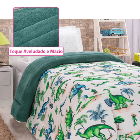 Coberdrom Edredom Grosso Colcha De Solteiro Infantil Menina/ Menino - Inverno - Manta Soft Plush e Algodão Macio