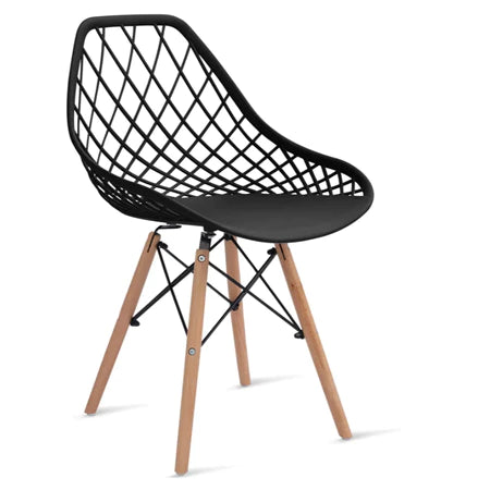 Conjunto Mesa Eames 90cm + 4 Cadeiras Kaila – Design Escandinavo para Jantar ou Cozinha