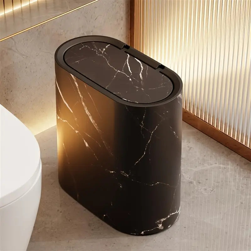 Lixeira de Canto LuxeSpace 14L com Tampa Retrátil e Vedação Antiodor