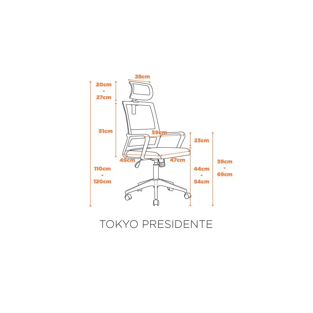 Cadeira para Escritório Ergonômica Relax Tokyo Presidente F5 Office
