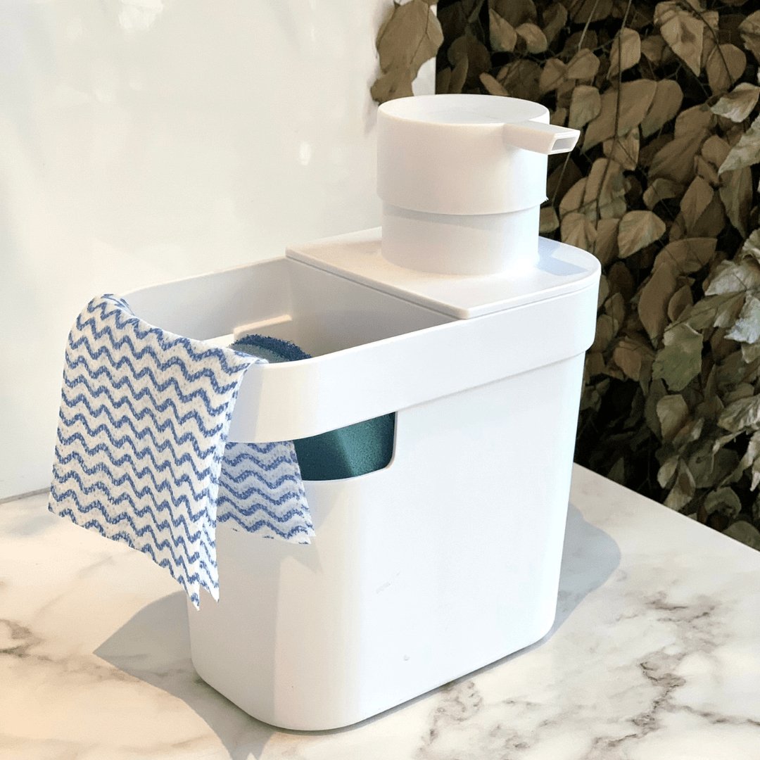 Dispenser Porta Detergente e Organizador de Pia Trium Branco 650 Ml
