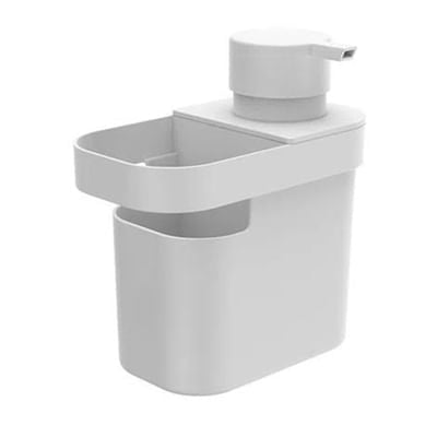Dispenser Porta Detergente e Organizador de Pia Trium Branco 650 Ml