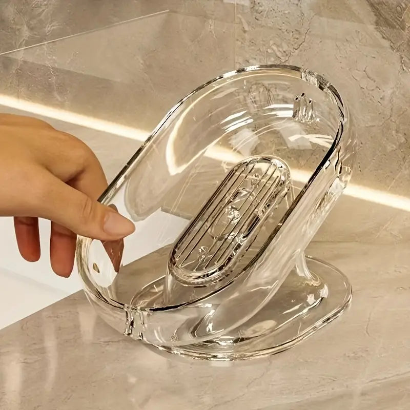 Porta-Sabonete Oval de Plástico – Leve, Resistente e Elegante para Quarto, Banheiro, Chuveiro e Banheira
