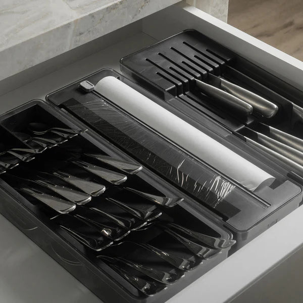 Kit organizador de gavetas de 3 peças Linha Clear