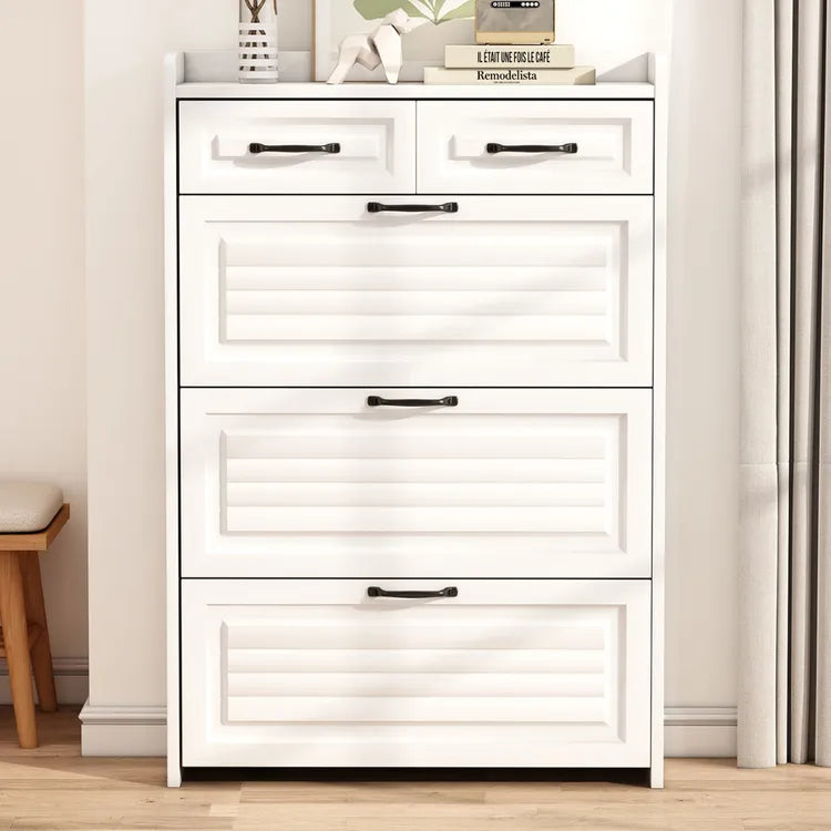 Sapateira Elegance 3 Portas e 2 Gavetas – Design Moderno em Branco