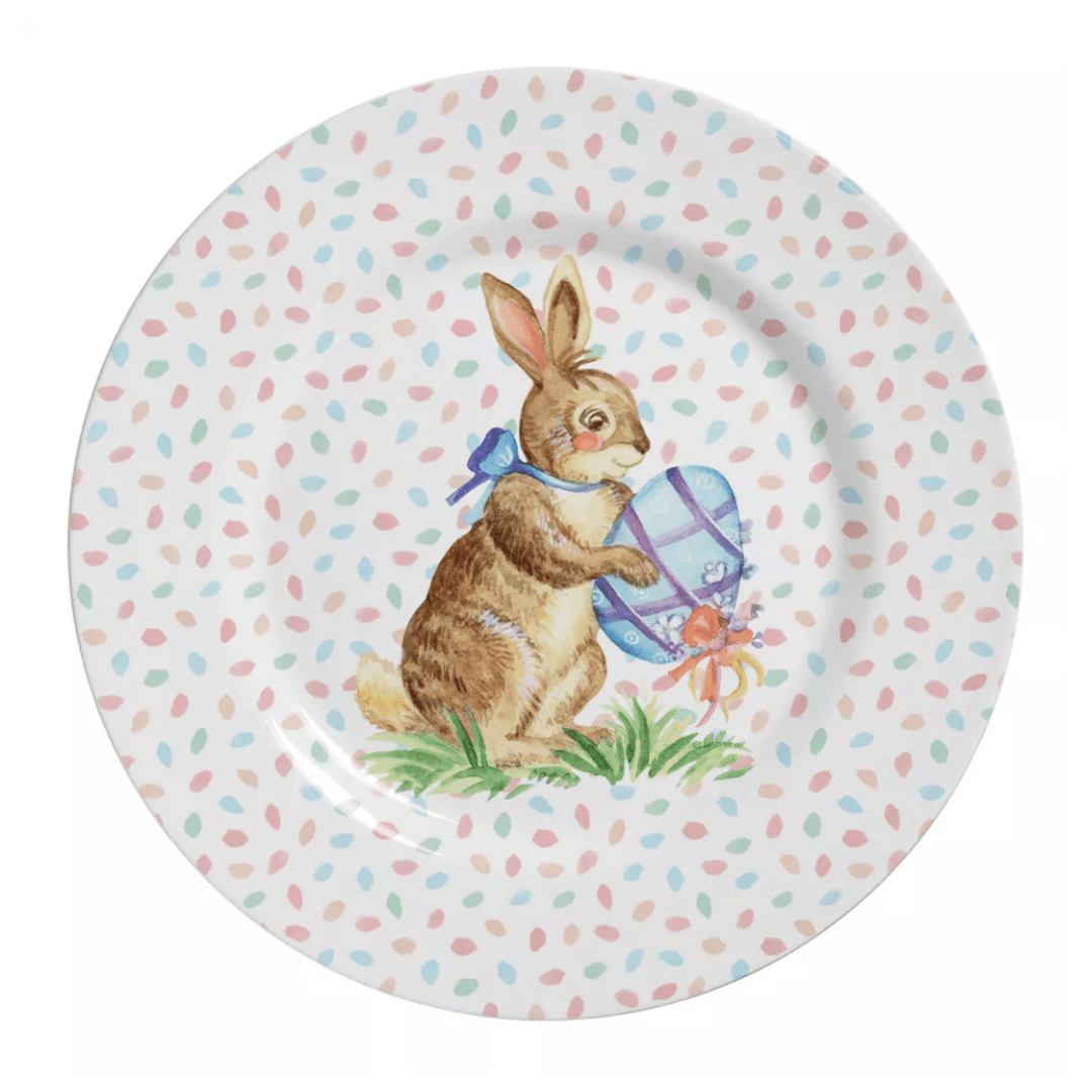 Prato Raso Páscoa Color Rabbits Coelho Poa 28,5cm