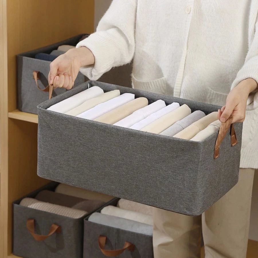 Kit 8 Caixas Organizadoras de Alta Resistência – Para Guarda-Roupas e Organização Multiuso