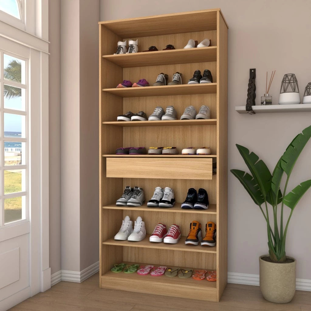 Armário Baixo Office Premium – Design Madeira Carvalho e Detalhes Brancos | Sofisticação e Funcionalidade