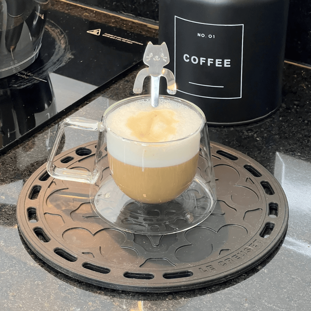 Jogo 4 Colheres para Chá em Aço Inox Cat Cromado