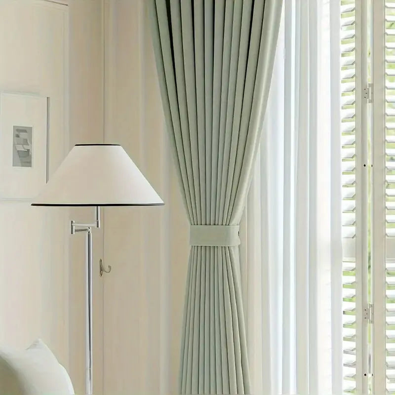 Conjunto com 2 Cortinas Opacas para Quarto – Tecido Espessado com Textura de Linho Artificial, Redução de Ruído e Bloqueio Total de Luz