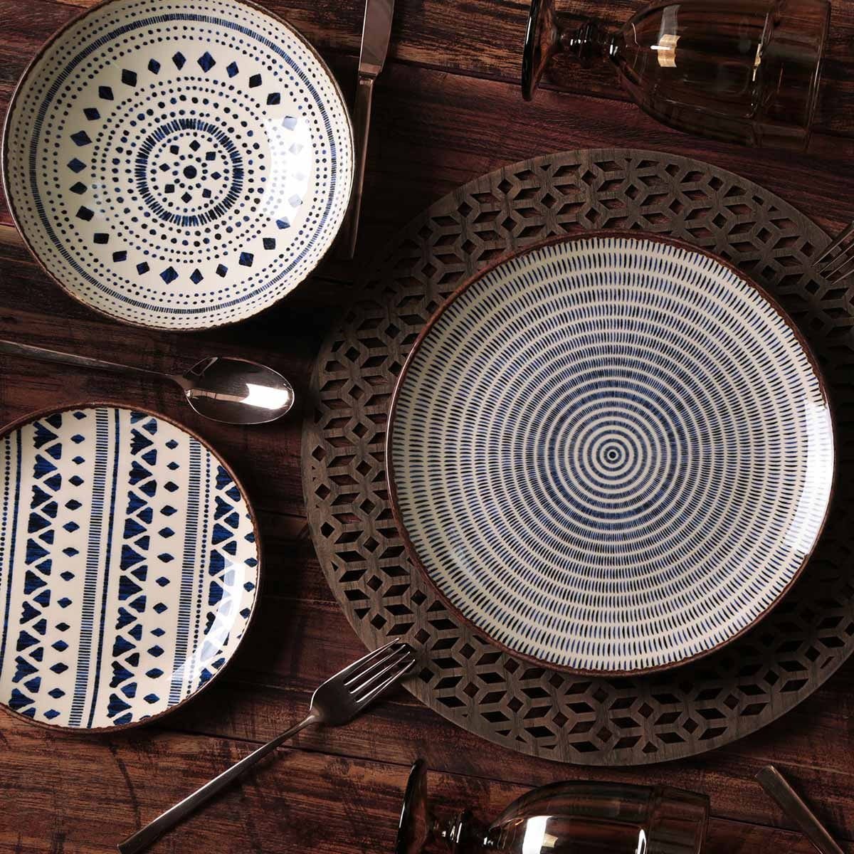 Jogo 6 Pratos de Sobremesa Coup Asteca 20,5cm