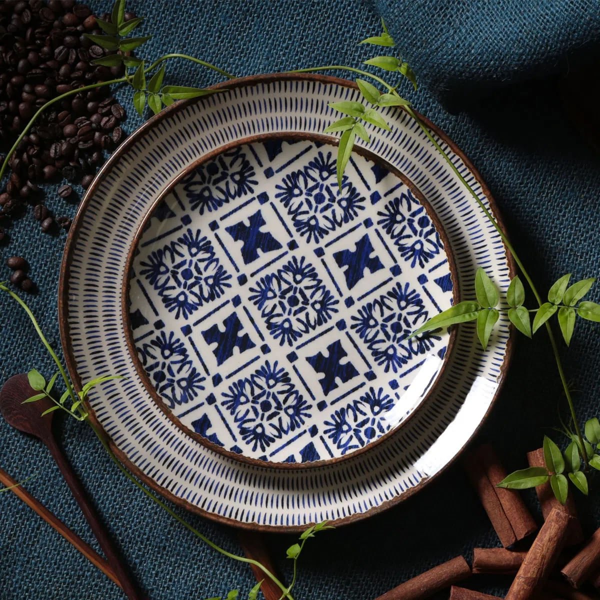 Jogo 6 Pratos de Sobremesa Coup Asteca 20,5cm