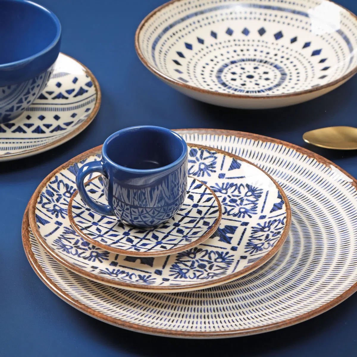 Jogo 6 Pratos de Sobremesa Coup Asteca 20,5cm